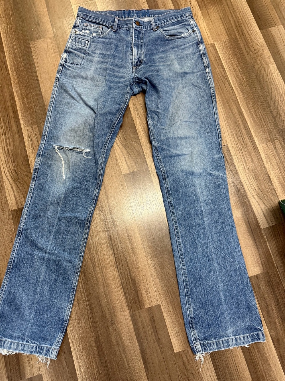 Kimes Ranch Distressed Utility Jeans 36x38 Made in USA #KimesRanch #WesternWear